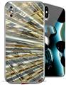 2 Decal style Skin Wraps set for Apple iPhone X and XS Metal Sunset