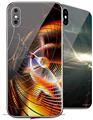 2 Decal style Skin Wraps set for Apple iPhone X and XS Solar Flares