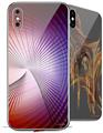 2 Decal style Skin Wraps set for Apple iPhone X and XS Spiny Fan