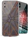2 Decal style Skin Wraps set for Apple iPhone X and XS Hexfold