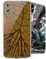2 Decal style Skin Wraps set for Apple iPhone X and XS Natural Order
