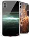 2 Decal style Skin Wraps set for Apple iPhone X and XS Space