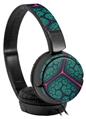 Decal style Skin Wrap compatible with Sony MDR ZX110 Headphones Linear Cosmos Teal (HEADPHONES NOT INCLUDED)