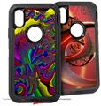 2x Decal style Skin Wrap Set compatible with Otterbox Defender iPhone X and Xs Case - And This Is Your Brain On Drugs (CASE NOT INCLUDED)