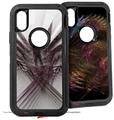 2x Decal style Skin Wrap Set compatible with Otterbox Defender iPhone X and Xs Case - Bird Of Prey (CASE NOT INCLUDED)