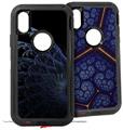2x Decal style Skin Wrap Set compatible with Otterbox Defender iPhone X and Xs Case - Blue Fern (CASE NOT INCLUDED)