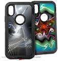 2x Decal style Skin Wrap Set compatible with Otterbox Defender iPhone X and Xs Case - Breakthrough (CASE NOT INCLUDED)