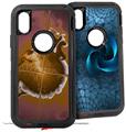 2x Decal style Skin Wrap Set compatible with Otterbox Defender iPhone X and Xs Case - Comet Nucleus (CASE NOT INCLUDED)
