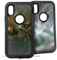 2x Decal style Skin Wrap Set compatible with Otterbox Defender iPhone X and Xs Case - Adventurer (CASE NOT INCLUDED)
