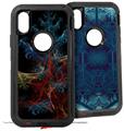2x Decal style Skin Wrap Set compatible with Otterbox Defender iPhone X and Xs Case - Crystal Tree (CASE NOT INCLUDED)