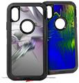 2x Decal style Skin Wrap Set compatible with Otterbox Defender iPhone X and Xs Case - Crinkle (CASE NOT INCLUDED)