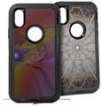 2x Decal style Skin Wrap Set compatible with Otterbox Defender iPhone X and Xs Case - Fifties SciFi (CASE NOT INCLUDED)