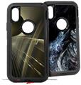 2x Decal style Skin Wrap Set compatible with Otterbox Defender iPhone X and Xs Case - Pierce (CASE NOT INCLUDED)