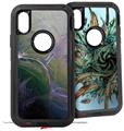 2x Decal style Skin Wrap Set compatible with Otterbox Defender iPhone X and Xs Case - Spring (CASE NOT INCLUDED)
