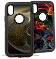 2x Decal style Skin Wrap Set compatible with Otterbox Defender iPhone X and Xs Case - Backwards (CASE NOT INCLUDED)