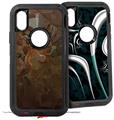 2x Decal style Skin Wrap Set compatible with Otterbox Defender iPhone X and Xs Case - Decay (CASE NOT INCLUDED)