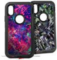 2x Decal style Skin Wrap Set compatible with Otterbox Defender iPhone X and Xs Case - Organic (CASE NOT INCLUDED)