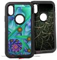 2x Decal style Skin Wrap Set compatible with Otterbox Defender iPhone X and Xs Case - Cell Structure (CASE NOT INCLUDED)