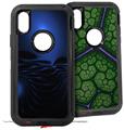 2x Decal style Skin Wrap Set compatible with Otterbox Defender iPhone X and Xs Case - Basic (CASE NOT INCLUDED)