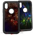 2x Decal style Skin Wrap Set compatible with Otterbox Defender iPhone X and Xs Case - Burst (CASE NOT INCLUDED)