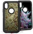 2x Decal style Skin Wrap Set compatible with Otterbox Defender iPhone X and Xs Case - Cartographic (CASE NOT INCLUDED)