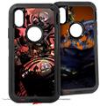 2x Decal style Skin Wrap Set compatible with Otterbox Defender iPhone X and Xs Case - Jazz (CASE NOT INCLUDED)