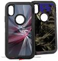 2x Decal style Skin Wrap Set compatible with Otterbox Defender iPhone X and Xs Case - Chance Encounter (CASE NOT INCLUDED)