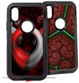 2x Decal style Skin Wrap Set compatible with Otterbox Defender iPhone X and Xs Case - Circulation (CASE NOT INCLUDED)