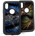 2x Decal style Skin Wrap Set compatible with Otterbox Defender iPhone X and Xs Case - Contrast (CASE NOT INCLUDED)