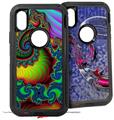 2x Decal style Skin Wrap Set compatible with Otterbox Defender iPhone X and Xs Case - Carnival (CASE NOT INCLUDED)
