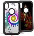 2x Decal style Skin Wrap Set compatible with Otterbox Defender iPhone X and Xs Case - Cover (CASE NOT INCLUDED)