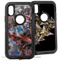 2x Decal style Skin Wrap Set compatible with Otterbox Defender iPhone X and Xs Case - Diamonds (CASE NOT INCLUDED)
