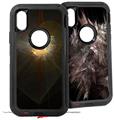 2x Decal style Skin Wrap Set compatible with Otterbox Defender iPhone X and Xs Case - Fireball (CASE NOT INCLUDED)