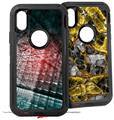 2x Decal style Skin Wrap Set compatible with Otterbox Defender iPhone X and Xs Case - Crystal (CASE NOT INCLUDED)