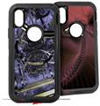 2x Decal style Skin Wrap Set compatible with Otterbox Defender iPhone X and Xs Case - Gyro Lattice (CASE NOT INCLUDED)