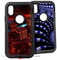 2x Decal style Skin Wrap Set compatible with Otterbox Defender iPhone X and Xs Case - Reactor (CASE NOT INCLUDED)