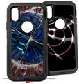 2x Decal style Skin Wrap Set compatible with Otterbox Defender iPhone X and Xs Case - Spherical Space (CASE NOT INCLUDED)