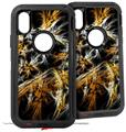 2x Decal style Skin Wrap Set compatible with Otterbox Defender iPhone X and Xs Case - Flowers (CASE NOT INCLUDED)