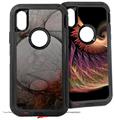 2x Decal style Skin Wrap Set compatible with Otterbox Defender iPhone X and Xs Case - Framed (CASE NOT INCLUDED)