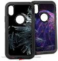 2x Decal style Skin Wrap Set compatible with Otterbox Defender iPhone X and Xs Case - Frost (CASE NOT INCLUDED)