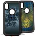 2x Decal style Skin Wrap Set compatible with Otterbox Defender iPhone X and Xs Case - Eclipse (CASE NOT INCLUDED)