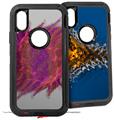 2x Decal style Skin Wrap Set compatible with Otterbox Defender iPhone X and Xs Case - Crater (CASE NOT INCLUDED)