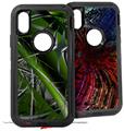 2x Decal style Skin Wrap Set compatible with Otterbox Defender iPhone X and Xs Case - Haphazard Connectivity (CASE NOT INCLUDED)