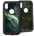 2x Decal style Skin Wrap Set compatible with Otterbox Defender iPhone X and Xs Case - Hyperspace 06 (CASE NOT INCLUDED)