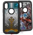 2x Decal style Skin Wrap Set compatible with Otterbox Defender iPhone X and Xs Case - Heaven (CASE NOT INCLUDED)