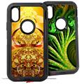 2x Decal style Skin Wrap Set compatible with Otterbox Defender iPhone X and Xs Case - Into The Light (CASE NOT INCLUDED)