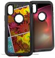 2x Decal style Skin Wrap Set compatible with Otterbox Defender iPhone X and Xs Case - Largequilt (CASE NOT INCLUDED)