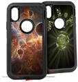 2x Decal style Skin Wrap Set compatible with Otterbox Defender iPhone X and Xs Case - Kappa Space (CASE NOT INCLUDED)