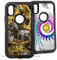 2x Decal style Skin Wrap Set compatible with Otterbox Defender iPhone X and Xs Case - Lizard Skin (CASE NOT INCLUDED)