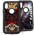 2x Decal style Skin Wrap Set compatible with Otterbox Defender iPhone X and Xs Case - Nervecenter (CASE NOT INCLUDED)